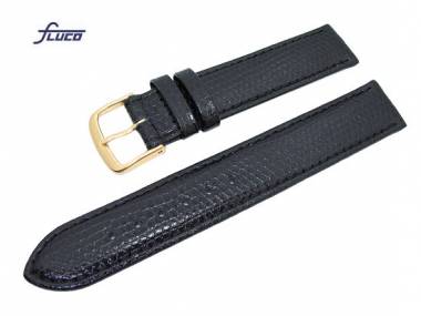 Uhrenarmband -Salamander- 16mm schwarz Salamander-Narbung von Fluco - Bild vergr��ern 