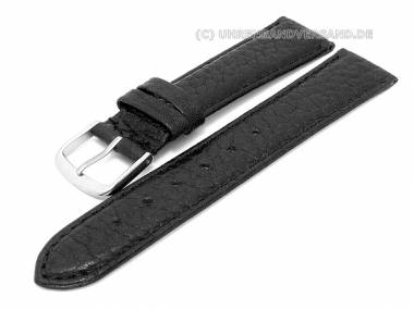 Uhrenarmband -Karabu- XS 20mm schwarz genarbt - Bild vergr��ern 