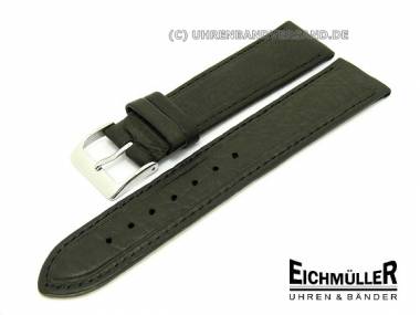 Uhrenarmband 20mm schwarz elegantes Design fein genarbt von Eichm�ller - Bild vergr��ern 