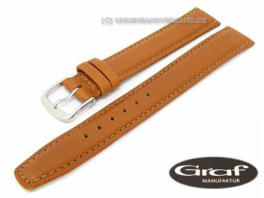 Uhrenarmband -Toledo- 17mm braun XL fein genarbt von Graf (Schlie�enansto� 16 mm) - Bild vergr��ern 