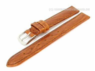 Uhrenarmband 14mm braun elegant genarbt gl�nzend (Schlie�enansto� 12 mm) - Bild vergr��ern 