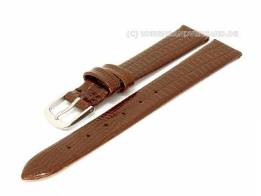 Uhrenarmband 14mm rotbraun Teju-Pr�gung gl�nzend ohne Naht - Bild vergr��ern 