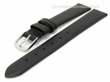Uhrenarmband 12mm schwarz Kalbsleder flach (Schlie�enansto� 10 mm) - Bild vergr��ern 