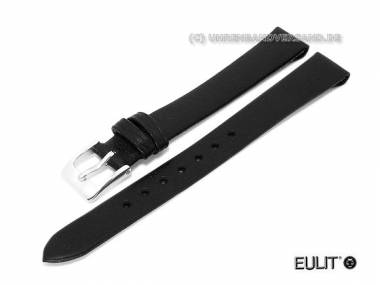 Uhrenarmband 10mm kurz schwarz EULIT -Natina Clip- fester Steg glatt (Schlie�enansto� 08 mm) - Bild vergr��ern 