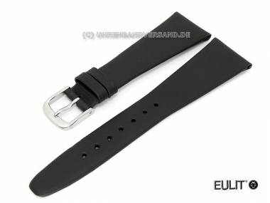 Uhrenarmband 24mm schwarz EULIT -Natina Clip- fester Steg glatt ohne Naht (Schlie�enansto� 14 mm) - Bild vergr��ern 