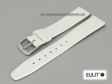 Uhrenarmband 19mm wei� EULIT -Natina Clip- fester Steg glatt ohne Naht (Schlie�enansto� 14 mm) - Bild vergr��ern 