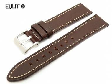 Uhrenarmband 18mm dunkelbraun EULIT -Zeppelin- wei�e Naht - Bild vergr��ern 
