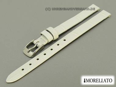 Uhrarmband 06mm wei� -Thin Alligator Calf- Alligator-Pr�gung flach ohne Naht von MORELLATO - Bild vergr��ern 
