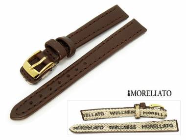 Uhrarmband 12mm dunkelbraun -Wellness Anallergic Plus- Leder glatt antibakteriell von MORELLATO - Bild vergr��ern 