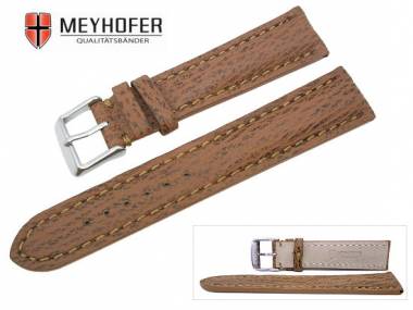 Uhrenarmband -Bremen- 24mm braun echt Hai von MEYHOFER - Bild vergr��ern 