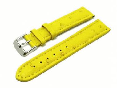 Uhrenarmband 24mm gelb echt Strau� (Schlie�enansto� 22 mm) - Bild vergr��ern 