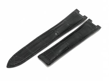 Uhrenarmband f�r Pasha de Cartier 18mm RIOS schwarz echt Alligator (Schlie�enansto� 16 mm) - Bild vergr��ern 