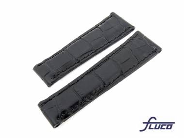 Uhrenarmband -Louisiana-Alligator- 20mm schwarz echt Alligator passend f�r Rolex von Fluco - Bild vergr��ern 