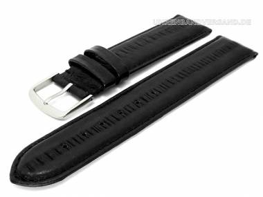 Uhrarmband 20mm schwarz echt AAL matt (Schlie�enansto� 20 mm) - Bild vergr��ern 