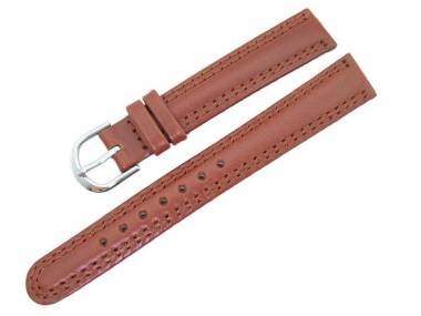 Uhrenarmband 14mm braun Doppelnaht von Eichm�ller - Bild vergr��ern 