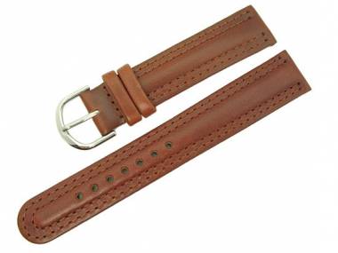 Uhrenarmband 16mm braun Doppelnaht von Eichm�ller - Bild vergr��ern 
