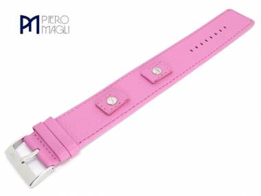 Unterlagenband -Vera- 14-16-18mm Wechselansto� pink genarbt modisch von Piero Magli - Bild vergr��ern 