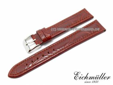 Uhrenarmband 18mm braun Kroko-Pr�gung von Eichm�ller - Bild vergr��ern 