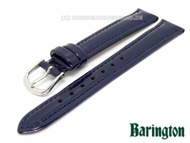 Uhrenarmband 12mm dunkelblau Barington Lack-Leder gl�nzend - Bild vergr��ern 