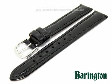 Uhrenarmband 14mm schwarz Barington Lack-Leder gl�nzend - Bild vergr��ern 