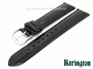 Uhrenarmband 16mm schwarz Barington Lack-Leder gl�nzend - Bild vergr��ern 