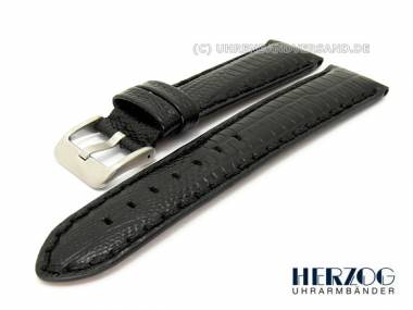 Uhrenarmband 22mm schwarz von Herzog -Teju-Sport- Teju-Pr�gung robust handgen�ht - Bild vergr��ern 