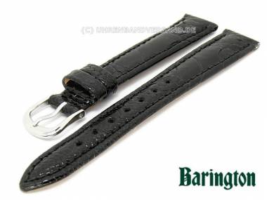 Uhrenarmband 13mm schwarz Barington echt Strau� (Bein) - Bild vergr��ern 