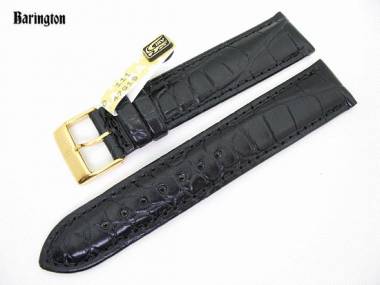 Uhrenarmband 20mm schwarz Barington echt Louisiana Alligator (Schlie�enansto� 18 mm) - Bild vergr��ern 