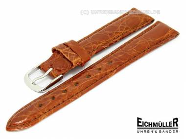 PREISTIPP: Uhrenarmband 14mm braun echt Krokodil gl�nzend  von Eichm�ller (Schlie�enansto� 12 mm) - Bild vergr��ern 