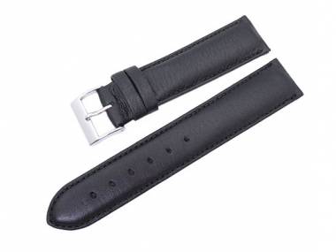 Uhrenarmband 18mm schwarz echt Hirsch von Herzog -Cervo- fein genarbt - Bild vergr��ern 
