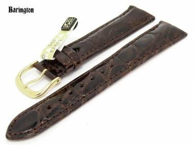 Uhrenarmband 13mm dunkelbraun Barington echt Kroko gl�nzend (Schlie�enansto� 12 mm) - Bild vergr��ern 
