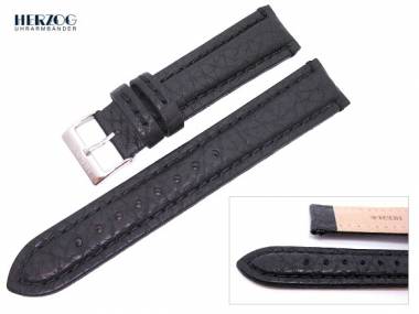 Uhrenarmband 20mm schwarz Herzog -Buffalo- abgen�ht - Bild vergr��ern 