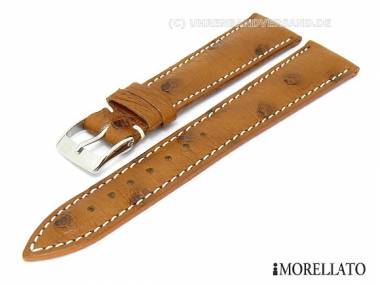 Uhrarmband -Struzzo- echt Strau� 18mm hellbraun Felsina-Kollektion MORELLATO (Schlie�enansto� 16 mm) - Bild vergr��ern 