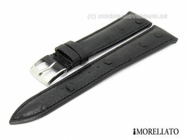 Uhrarmband -Struzzo- echt Strau� 20mm schwarz Felsina-Kollektion MORELLATO (Schlie�enansto� 16 mm) - Bild vergr��ern 