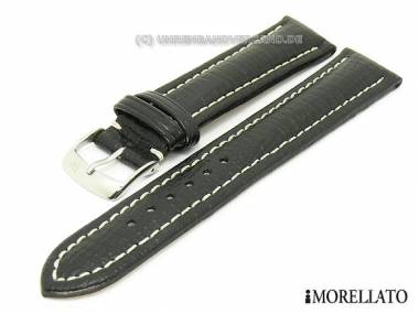 Uhrarmband 22mm schwarz besondere Narbung helle Naht von MORELLATO - Bild vergr��ern 