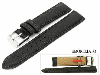 Uhrarmband 20mm schwarz -Cervo- echt Hirsch grob genarbt weich von MORELLATO - Bild vergr��ern 