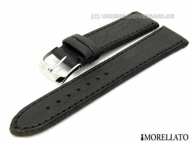 Uhrarmband -Gauguin- 18mm schwarz Stierleder genarbt von MORELLATO - Bild vergr��ern 
