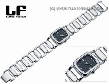 1a Angebot: Modische Damenuhr Edelstahl Ziffernblatt schwarz von Ladies' Fashion B-Ware (*LF*DU*) - Bild vergr��ern 