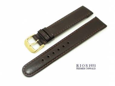 Uhrarmband -Arizona- XS 20mm dunkelbraun glatt von RIOS - Bild vergr��ern 