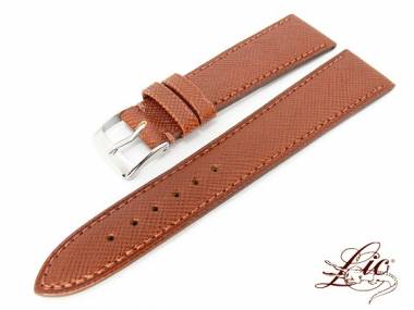 Manufaktur- Uhrband  -Russia- 16mm braun grob gek�rnte Oberfl�che von Lic (Schlie�enansto� 14 mm) - Bild vergr��ern 