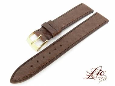 Manufaktur- Uhrband  -Russia- 16mm dunkelbraun grob gek�rnte Oberfl�che Lic (Schlie�enansto� 14 mm) - Bild vergr��ern 
