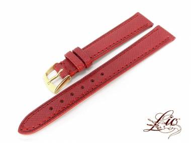 Manufaktur- Uhrband -Russia- 12mm rot grob gek�rnte Oberfl�che von Lic (Schlie�enansto� 10 mm) - Bild vergr��ern 