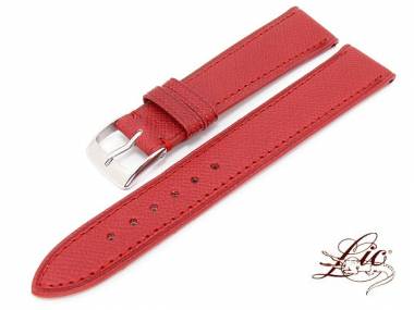 Manufaktur- Uhrband  -Russia- 16mm rot grob gek�rnte Oberfl�che von Lic (Schlie�enansto� 14 mm) - Bild vergr��ern 