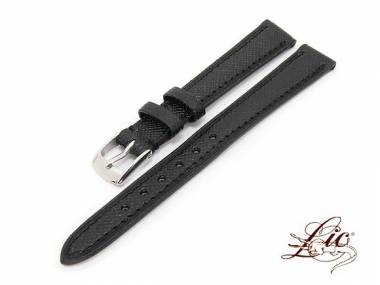 Manufaktur- Uhrband  -Russia- 14mm schwarz grob gek�rnte Oberfl�che von Lic (Schlie�enansto� 12 mm) - Bild vergr��ern 