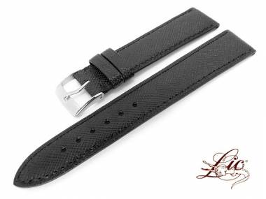 Manufaktur- Uhrband  -Russia- 16mm schwarz grob gek�rnte Oberfl�che von Lic (Schlie�enansto� 14 mm) - Bild vergr��ern 