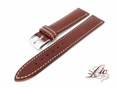 Manufaktur- Uhrband  -Eco Sport- 16mm rotbraun glatt helle Naht von Lic (Schlie�enansto� 14 mm) - Bild vergr��ern 