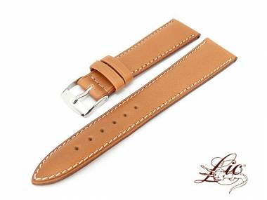 Manufaktur- Uhrband  -Eco- 16mm hellbraun glatte Oberfl�che von Lic (Schlie�enansto� 14 mm) - Bild vergr��ern 
