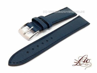 Manufaktur- Uhrband -Madras- 16mm dunkelblau echtes Ziegenleder genarbt Lic (Schlie�enansto� 14 mm) - Bild vergr��ern 