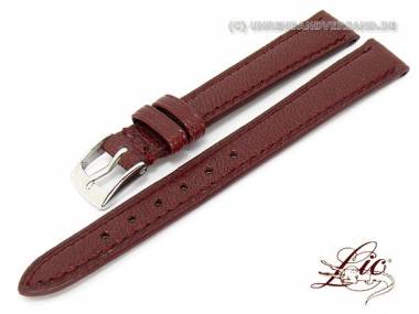 Manufaktur- Uhrband -Madras- 12mm bordeaux echtes Ziegenleder genarbt Lic (Schlie�enansto� 10 mm) - Bild vergr��ern 