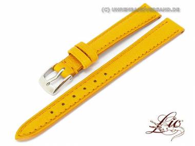 Manufaktur- Uhrband -Madras- 12mm sonnengelb echtes Ziegenleder genarbt Lic (Schlie�enansto� 10 mm) - Bild vergr��ern 